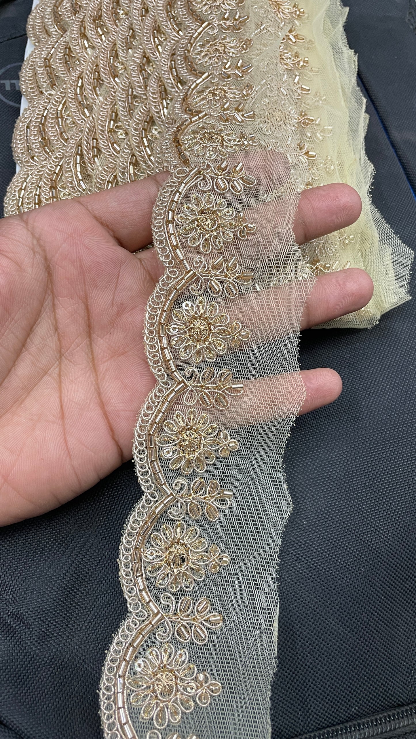 9mtr Zardozi or cutdana work lace