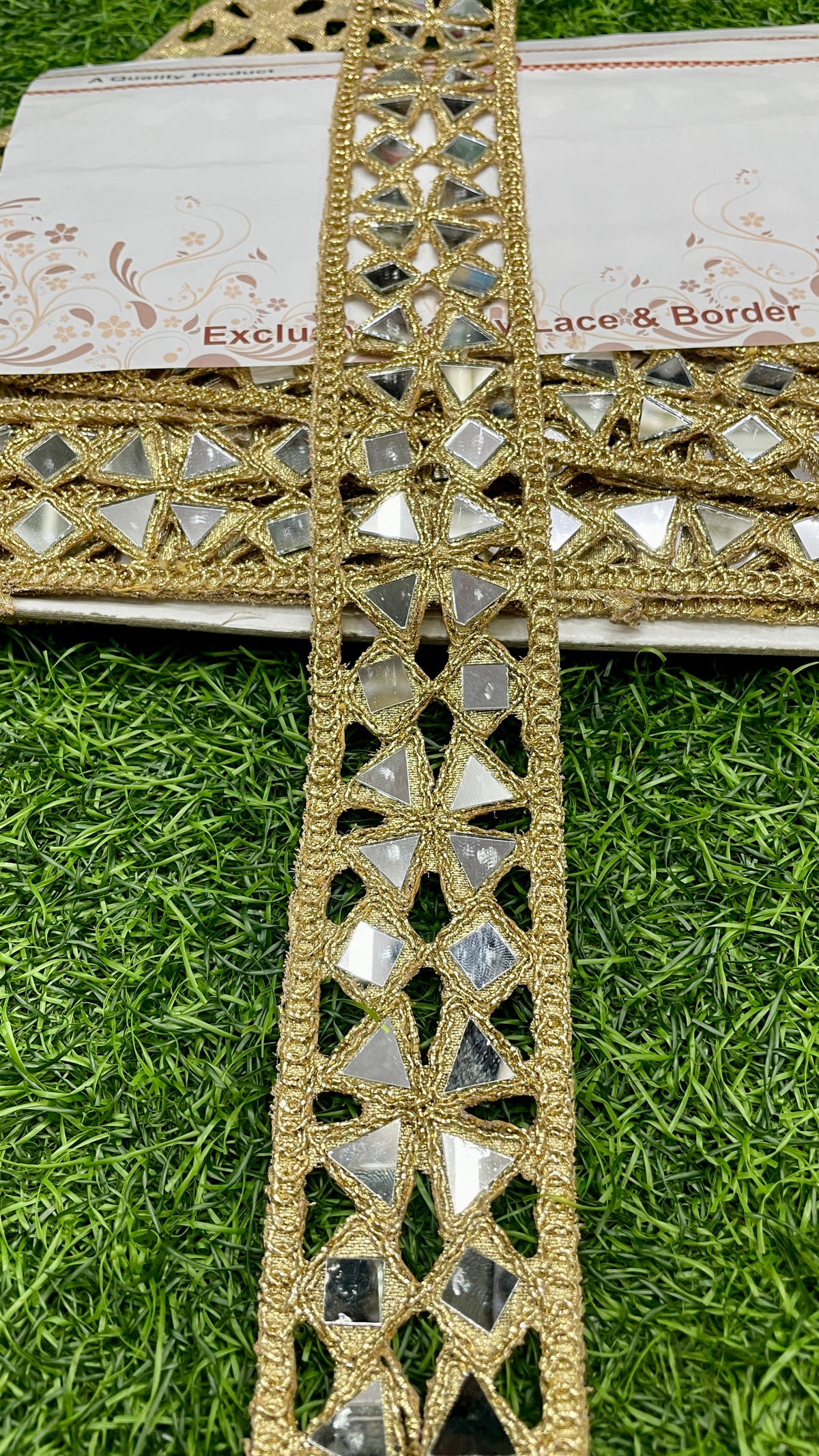 Mirror handwork lace