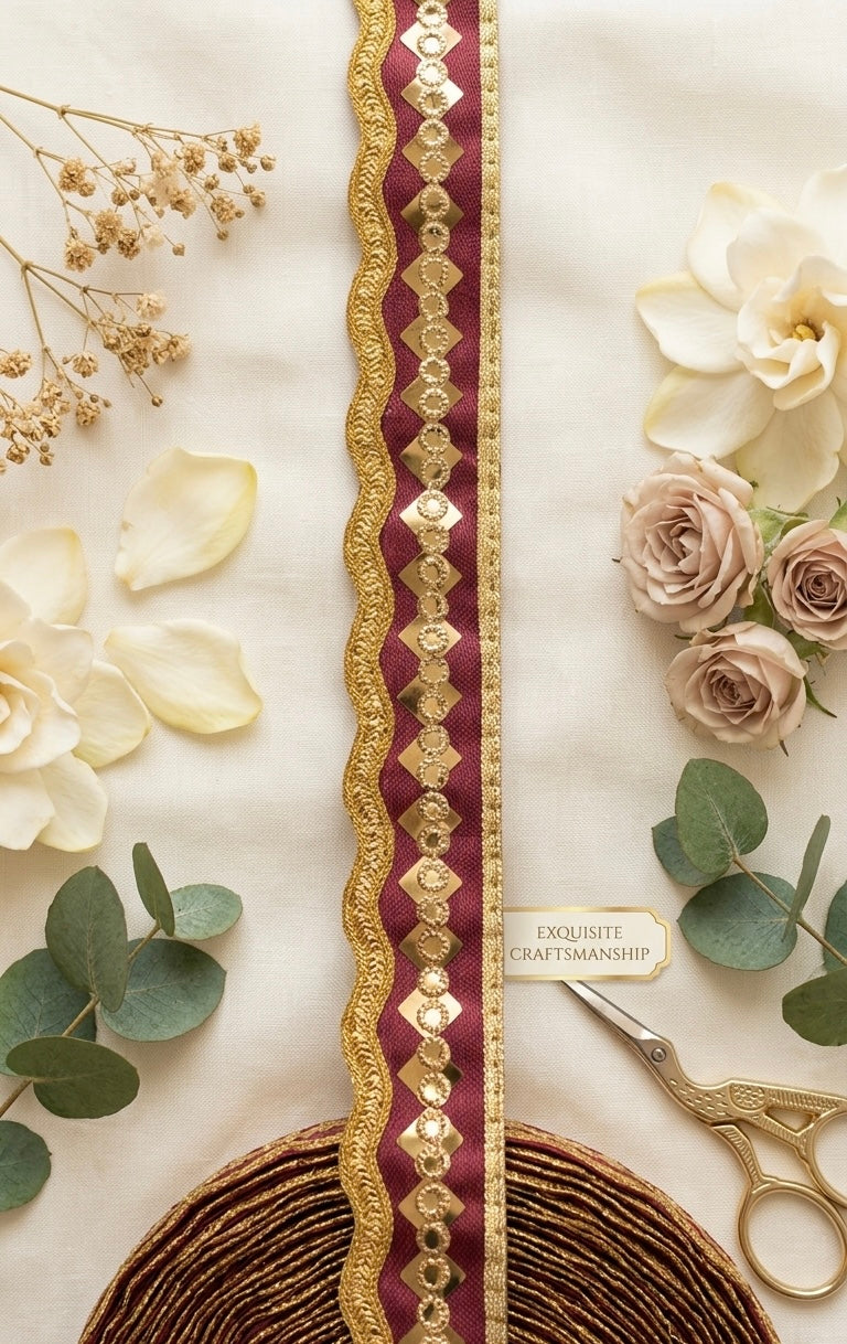 9mtr fancy designer sequence work lace