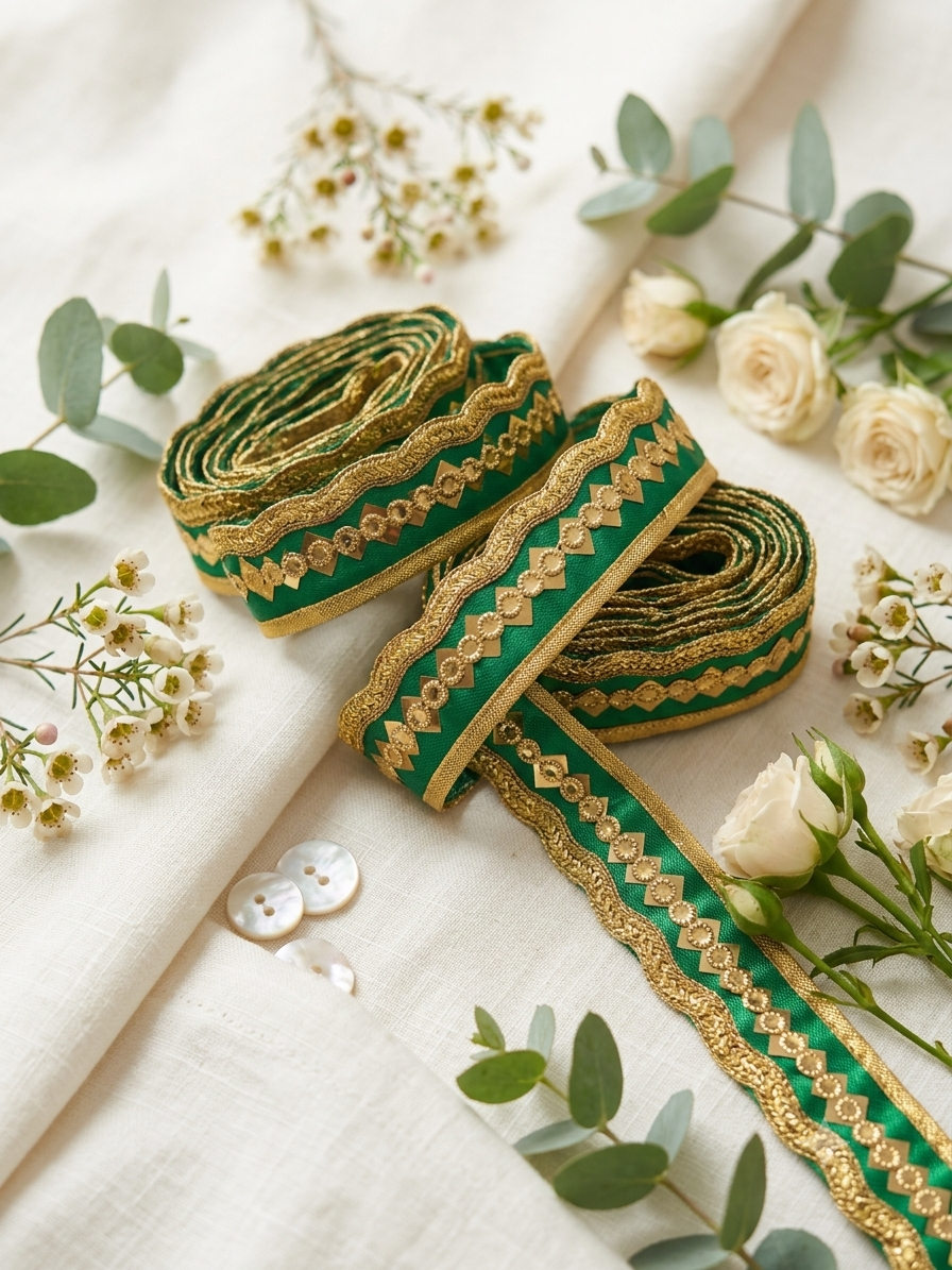 9mtr fancy designer sequence work lace