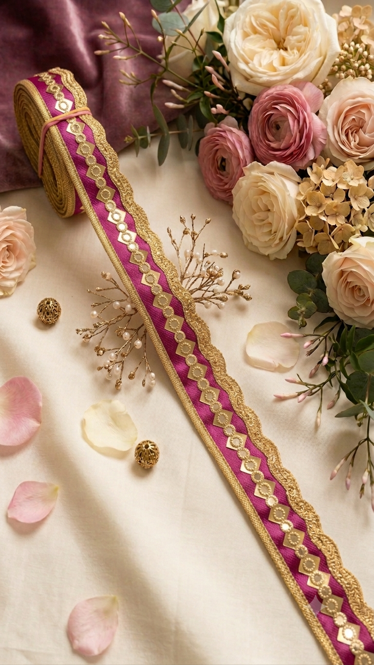 9mtr fancy designer sequence work lace