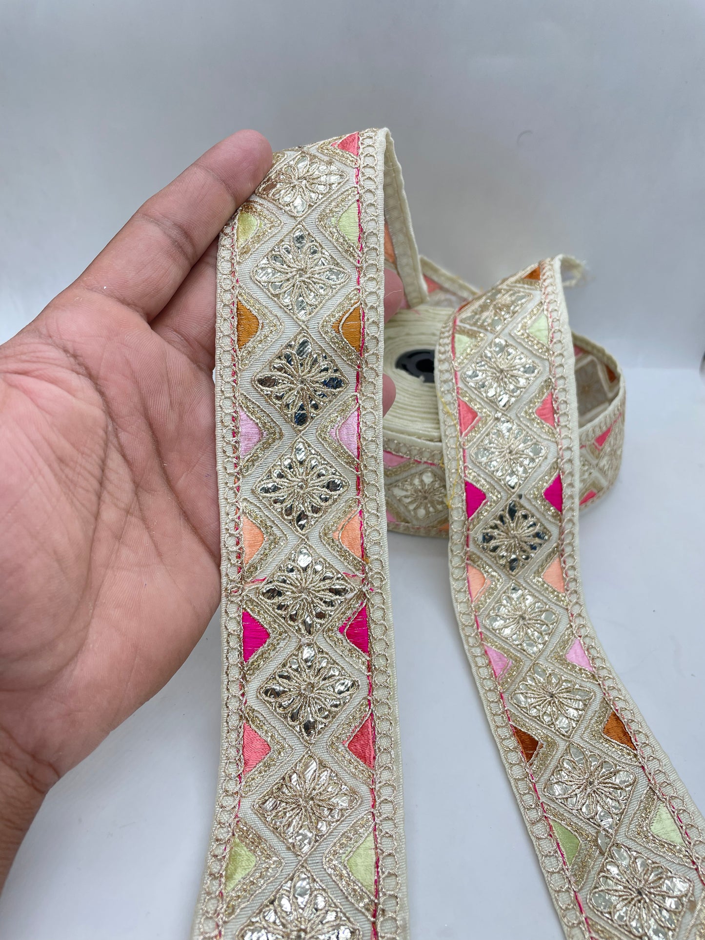 Embroidery gota work lace