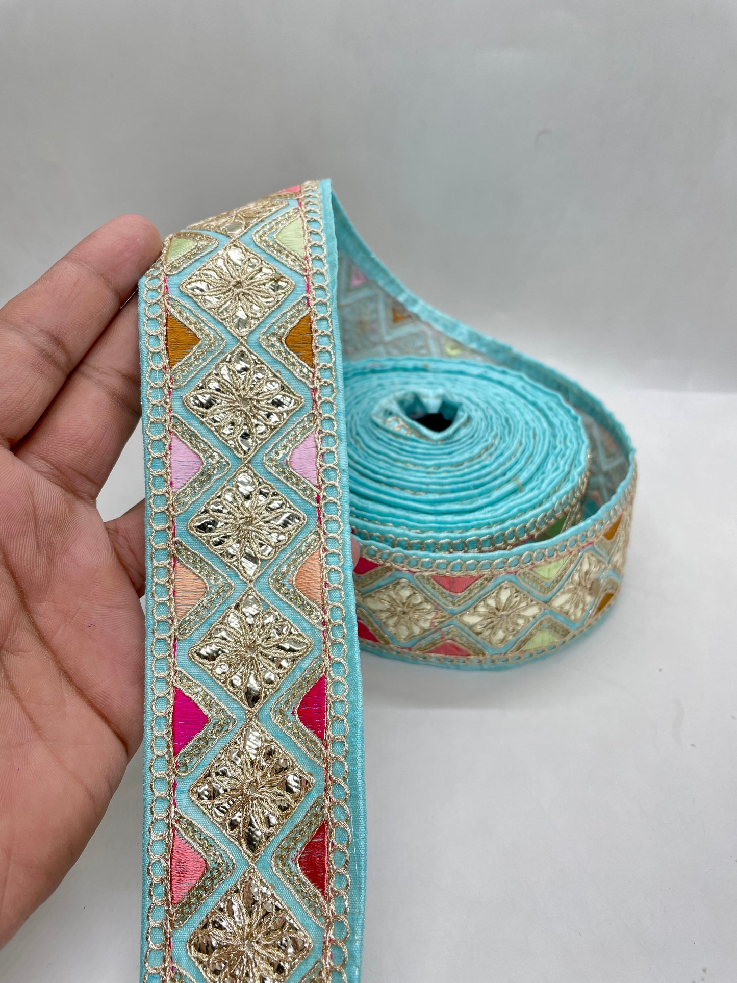 Embroidery gota work lace