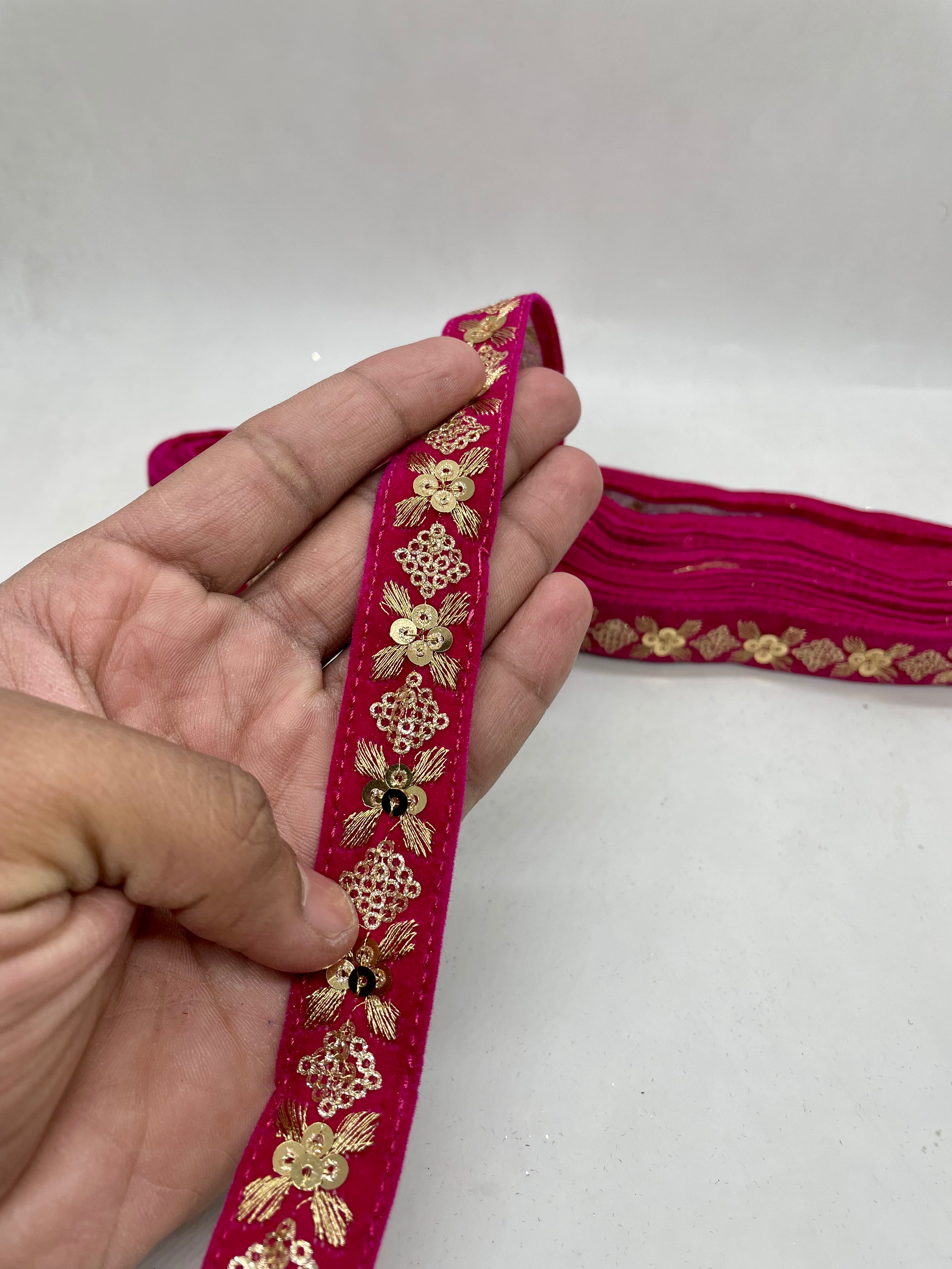 Zari work embroidery lace